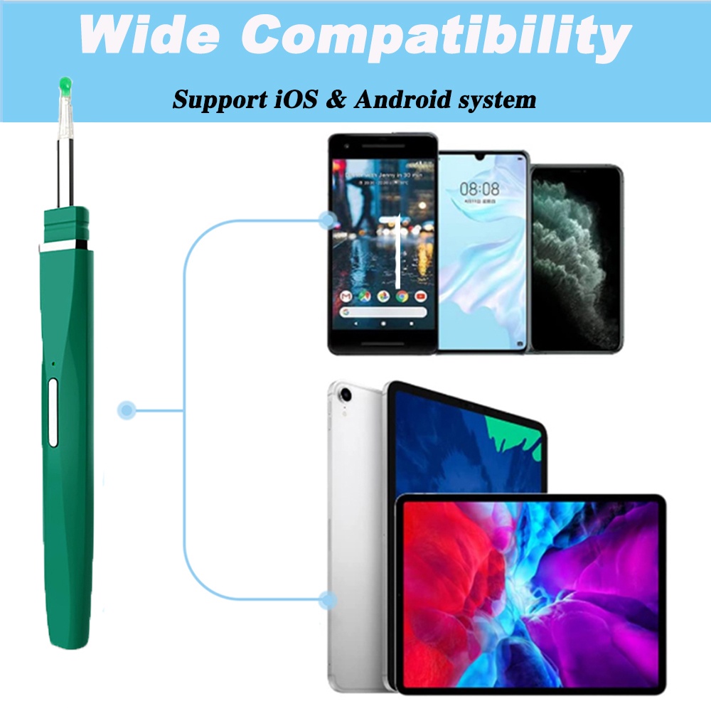 Bộ dụng cụ lấy ráy tai thông minh SUOLAER tích hợp camera wifi tiện dụng sáng tạo