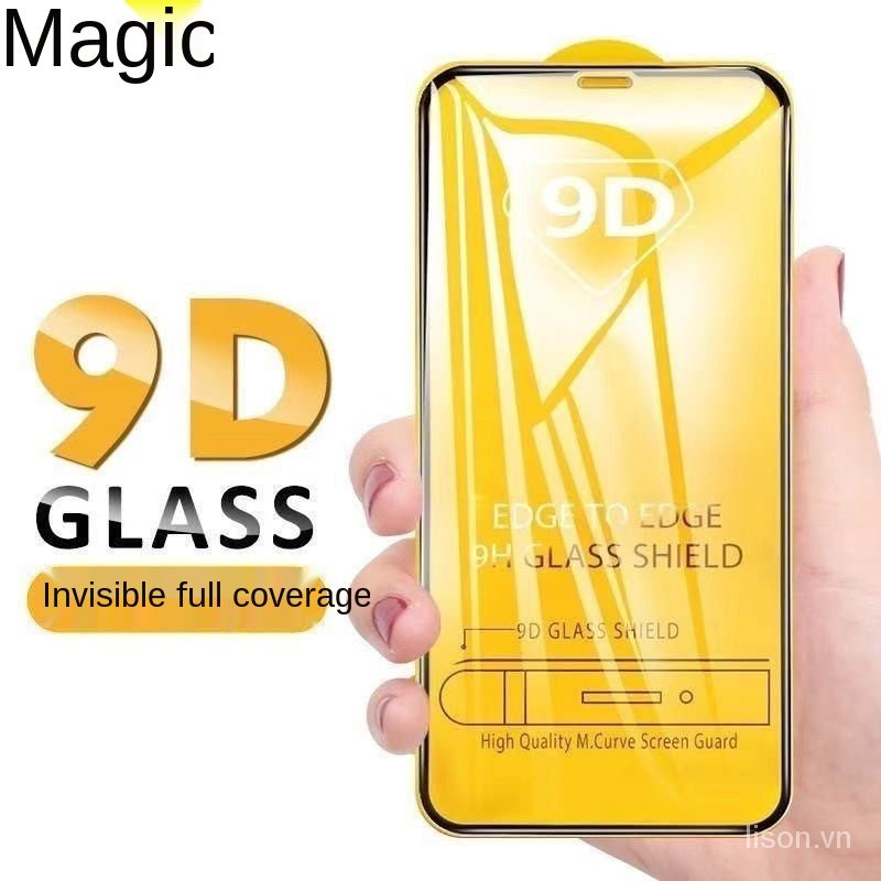 Kính cường lực 9D bảo vệ toàn diện thích hợp cho iPhone13 11 Xs Xr 6 7 8plus 12promax