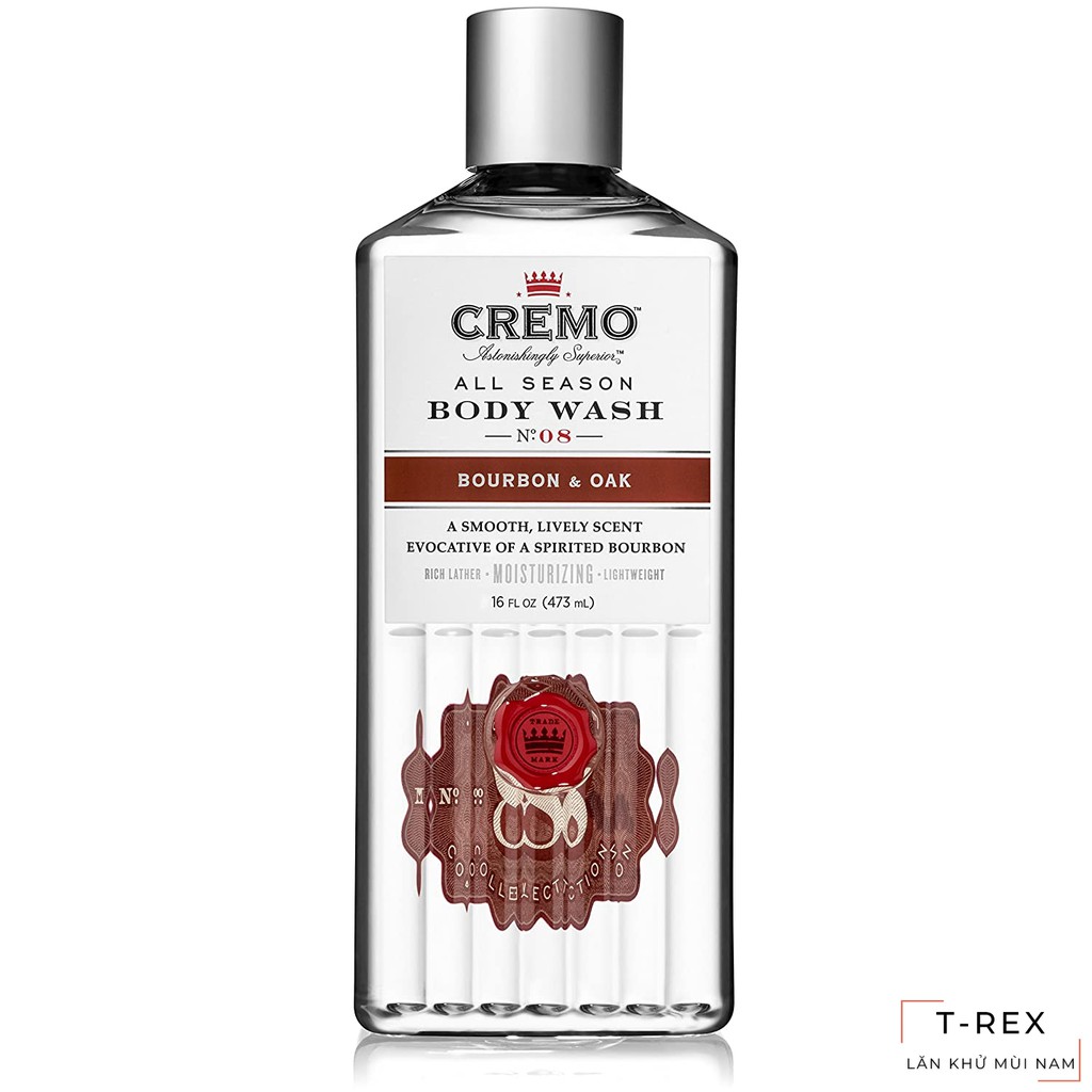 [Hàng Xịn] Sữa Tắm Cremo All Season Body Wash Bourbon &amp; Oak 473ML