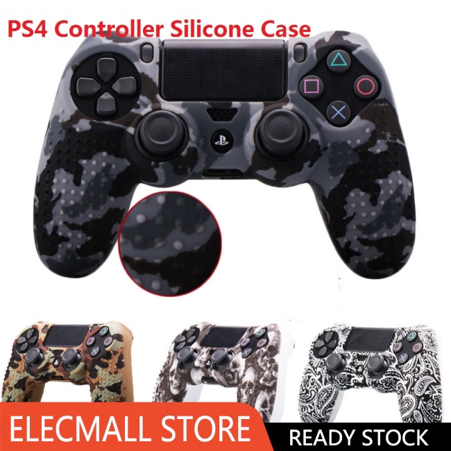 Camouflage Soft  Silicone Case Skin Grip Cover for  4 PS4 Controller