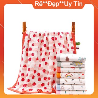 Chăn xô khăn tắm xô cho bé mềm nhẹ nhiều hoạ tiết bo viền xuất nhật 100x105 cm