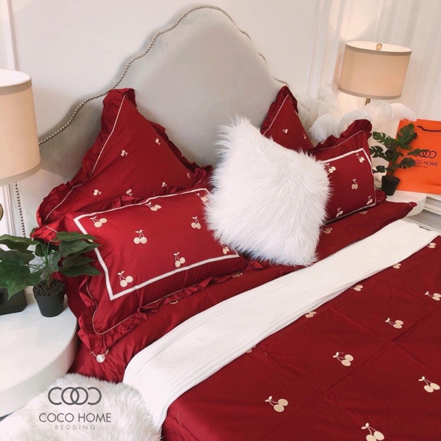 Set Lụa Cherry 6 Món hàng cao cấp - Nhập Khẩu QC