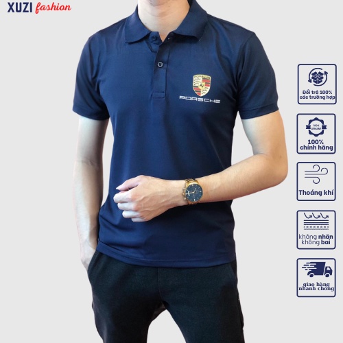 áo polo porsche nam ngắn tay , áo thun có cổ chất vải poly mềm mịn ,co dãn 4 chiều ,chống nhăn thời trang cao cấp .