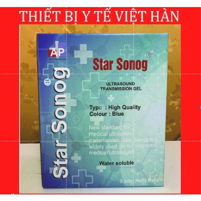 GEL SIÊU ÂM STAR SONOG AN PHÚ, CAN 5 LÍT , KIỆN 4 CAN - DÙNG TRONG SIÊU ÂM