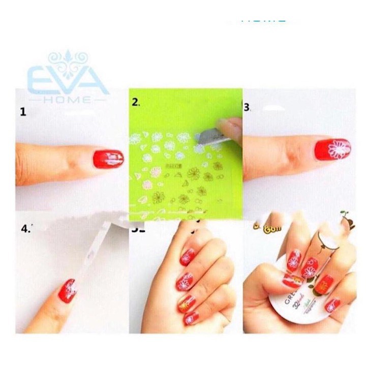 Miếng Dán Móng Tay 3D Nail Sticker Tráng Trí Hoạ Tiết Tết Đón Xuân F362