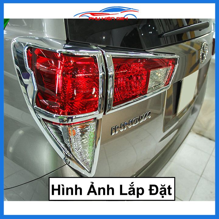 Ốp viền đèn pha hậu mạ crom Innova 2012-2015, 2017-2018-2019-2020-2021-2022-2023 chống trầy trang trí bảo vệ xe