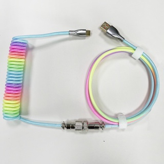 [BASIC] Dây cáp custom handmade Type-C cho bàn phím cơ / Coiled Custom cable type-C for mechanical keyboard