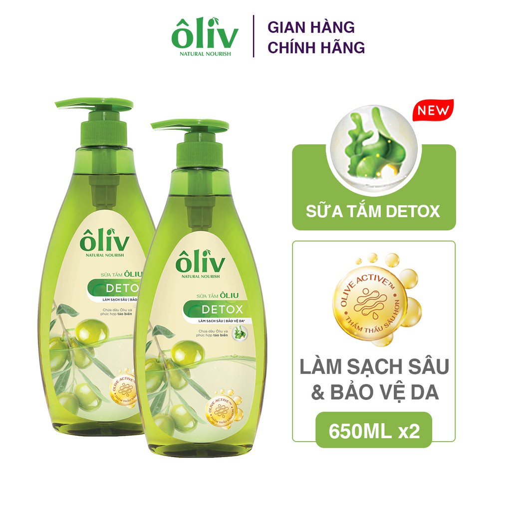 Combo 2 Sữa Tắm Ôliv Detox 650ml/chai | BigBuy360 - bigbuy360.vn