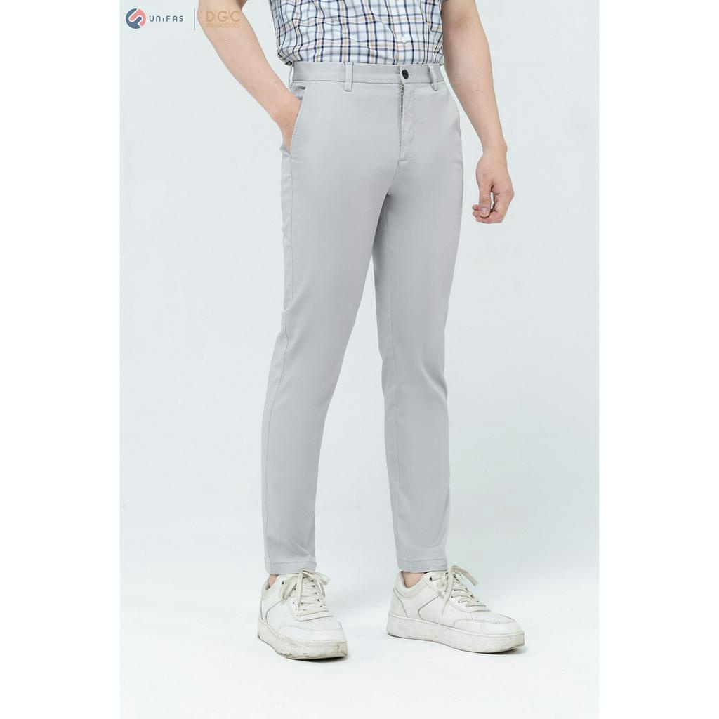 Quần dài nam khaki DGC-SQKBC02M dáng ôm, không ly, chất liệu cotton, thoáng mát, thấm hút tốt