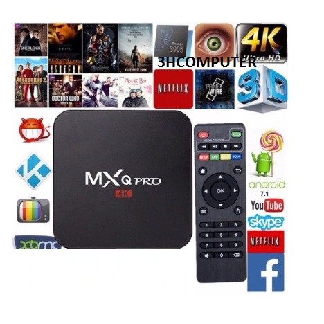 Android TV Box MXQ PRO 4K RAM 1GB - Biến Tivi thường thành SmartTivi +Tặng dây AV .