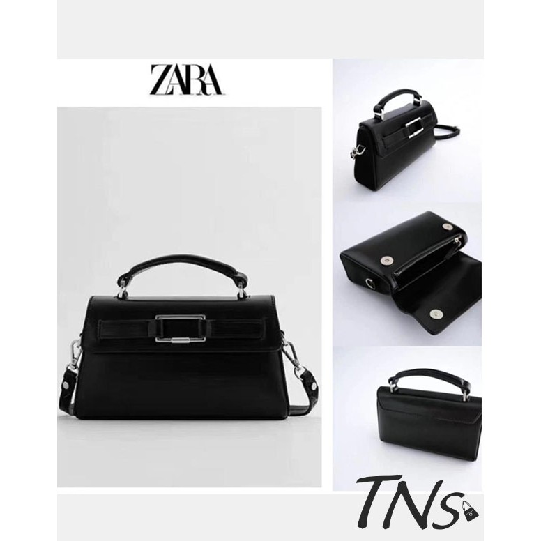 TINUONGSHOP - Túi đeo chéo có quai xách Z.@.RIA croc effect kelly crossbody bag 2 màu nâu và đen