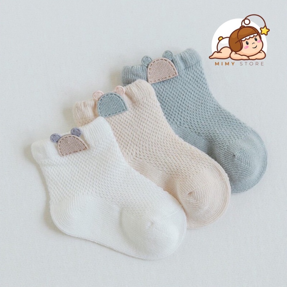 Tất Lưới Nemo Baby Màu Pastel  - Set 3 Đôi Cho Bé Từ Sơ Sinh Đến 1 Tuổi