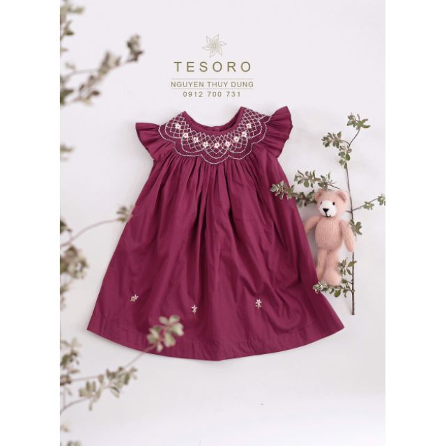 Váy smock thêu hoa xinh