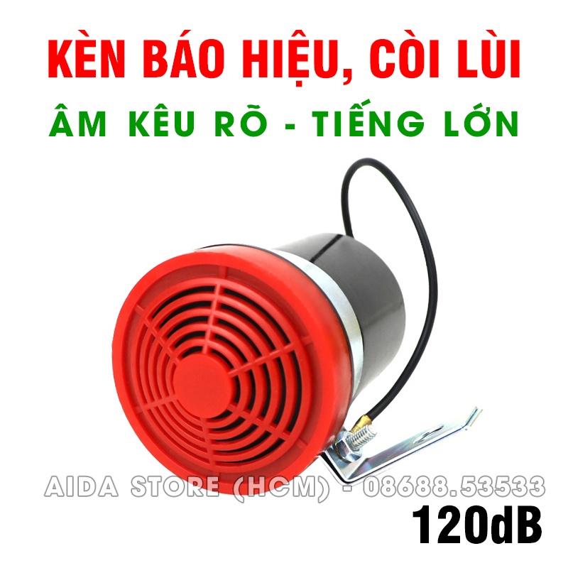 Kèn Còi báo hiệu, còi lùi cho xe ô tô, xe máy DC 12V