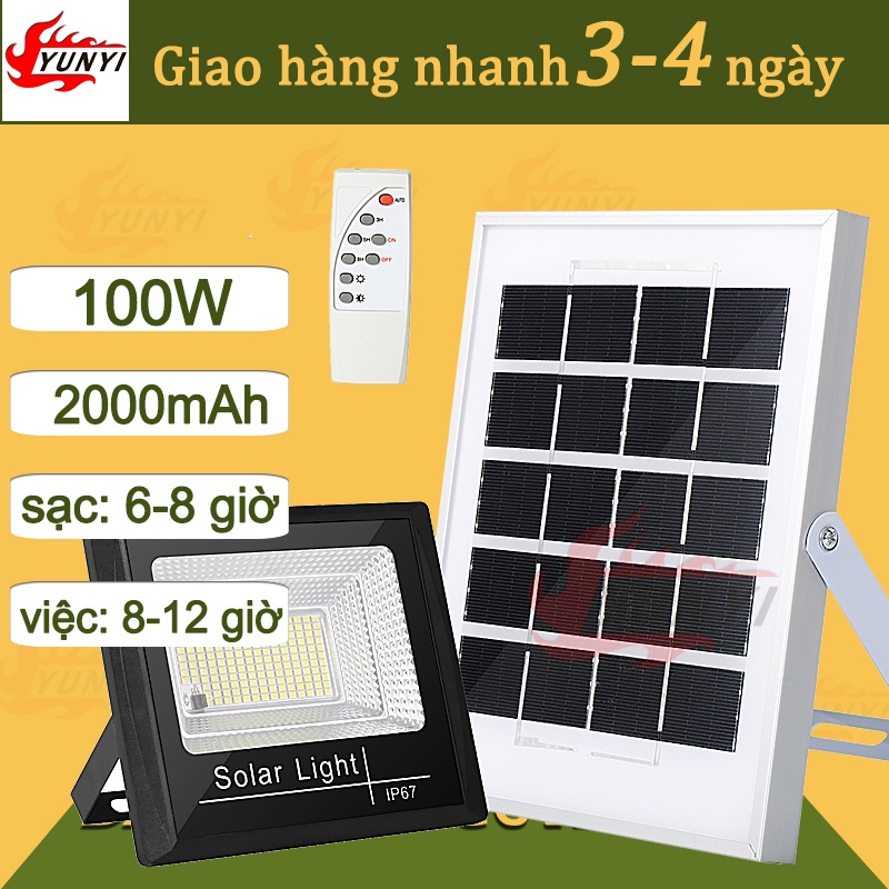 Đèn năng lượng mặt trời sân vườn 100W,Đèn Led Năng Lượng Mặt Trời Siêu Sáng Chống Nước,đèn led dây năng lượng mặt trời，Giờ làm việc: 8-12 giờ，170 LED