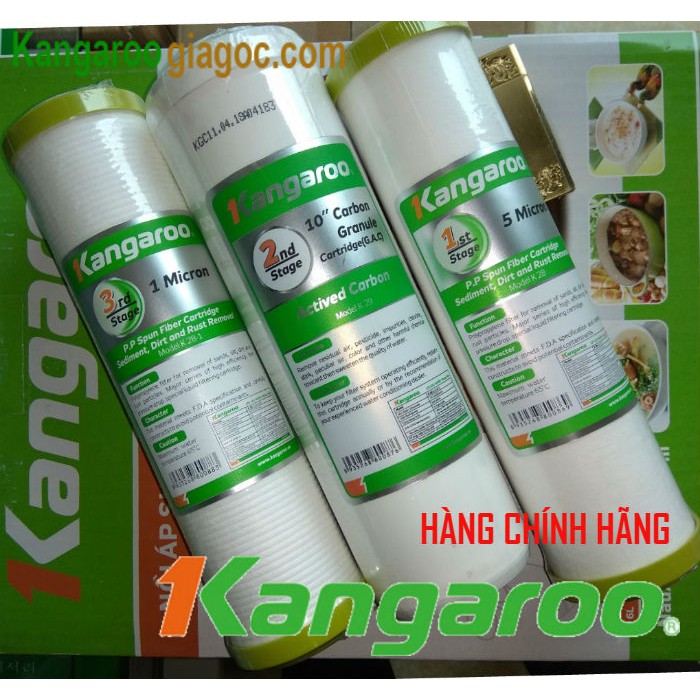 hót [GIÁ HỦY DIỆT] Bộ Lõi Lọc KANGAROO SỐ 1-2-3 Chính Hãng | Lõi lọc nước Kangaroo Chính Hãng rẻ