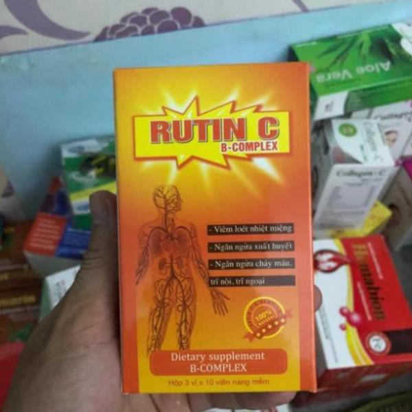 Rutin C B-complex - Hỗ trợ điều trị viêm loét miệng hộp 30 viên