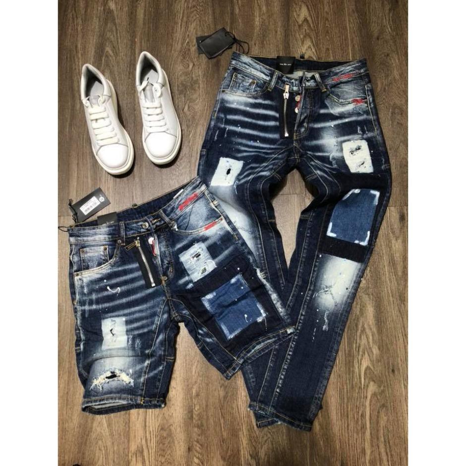 Quần Jean vá Biker siêu cấp Dsquared