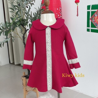 Váy bé gái Kiwy kids chất liệu len tăm mềm mại xinh xắn Kids30 cho bé 1 đến 3 tuổi