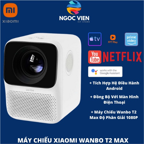 [Hỏa Tốc - HCM] Máy Chiếu Xiaomi Youpin Wanbo T2 MAX 1080P 150ANSI LCD 40-120 inch | Ngocvienstore