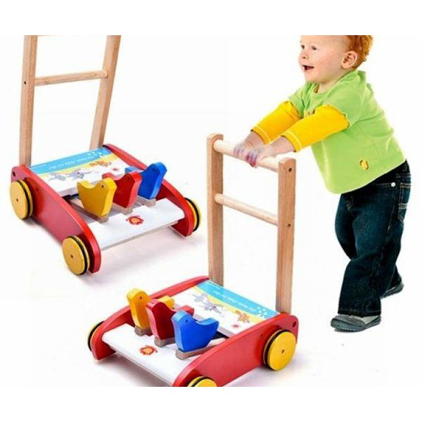 Xe Tập Đi Bằng Gỗ Hình Con Gà Cho Bé - An Toàn Tiện Lợi