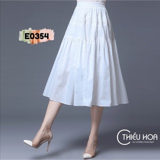 Chân Váy Cotton Lụa Phối Trẻ Trung E0354