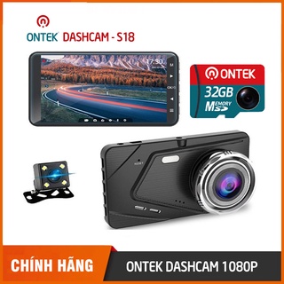 Camera hành trình ô tô ONTEK Việt Nam S18 trước sau Full HD 1080P mẫu mới