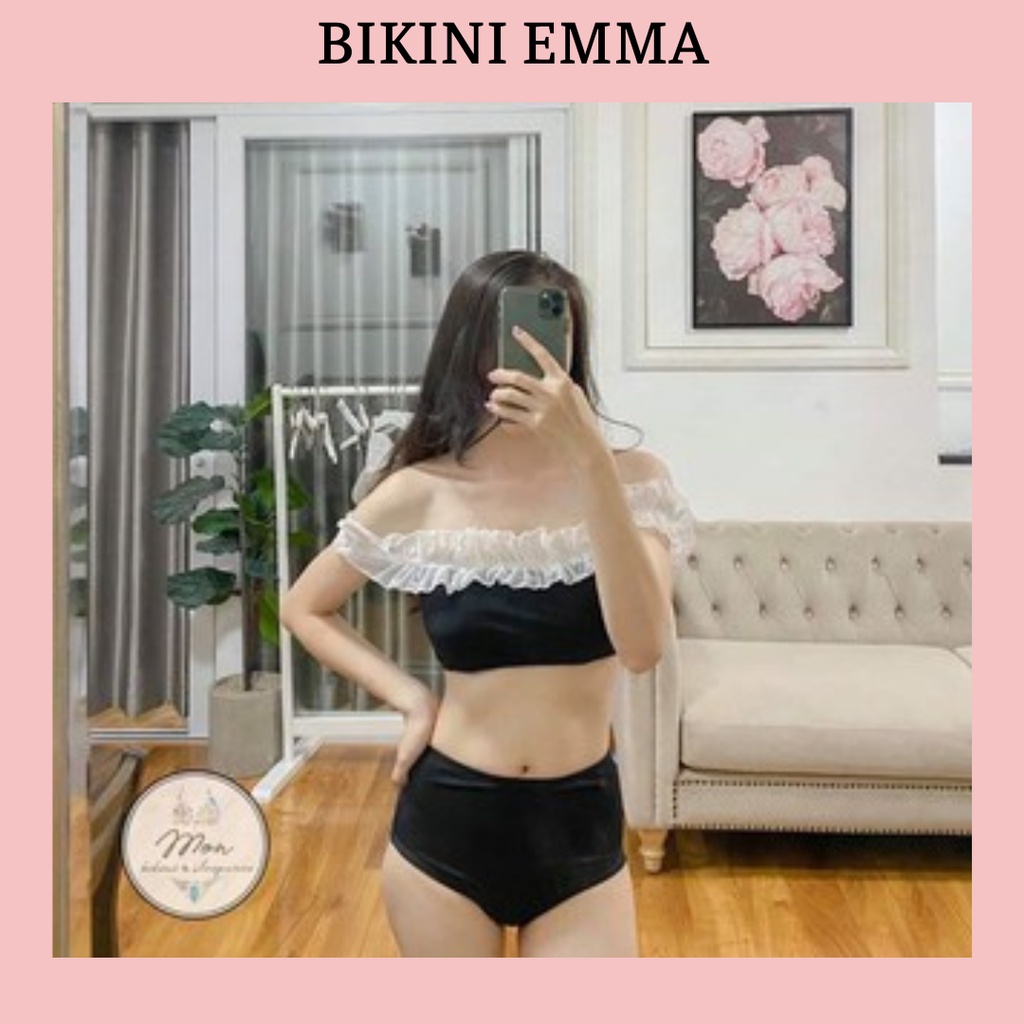 [ HÀNG CÓ SẴN] Bikini phối voan trắng công chúa ( hình thật)