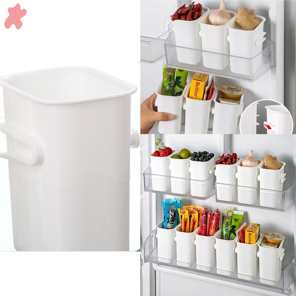 ★★★ 1 Hộp đựng thực phẩm Phân Loại Gắn Cửa Tủ Lạnh/Tủ Lạnh Tiện Dụng