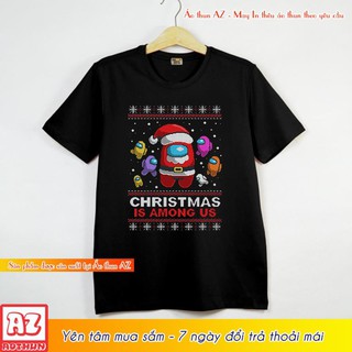 HOT SALE- Áo thun Game Among Us Noel Xmas Skin màu đen - Có size trẻ em M2819