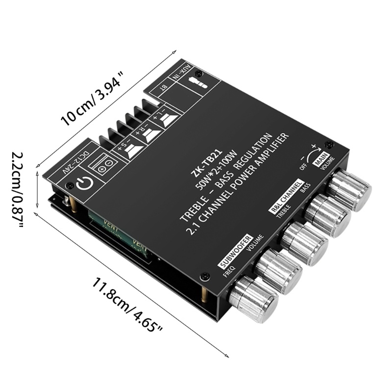 Bảng Mạch Khuếch Đại Âm Thanh Kỹ Thuật Số Công Suất Cao 50Wx 2 + 100W ZK-TB21
