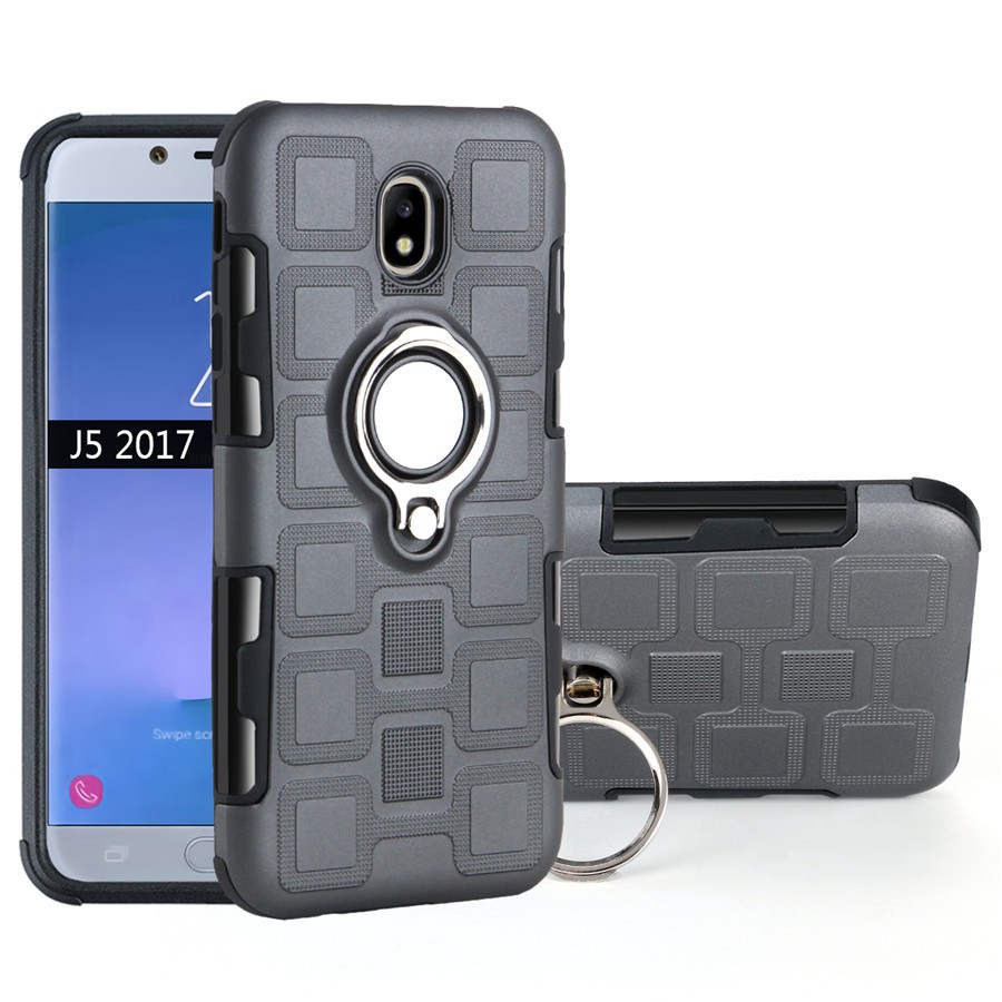 Samsung J2 Pro/J8/J6/J4 Plus 2018/J5 Pro J7 Pro 2017 Cube shape Ring mobile cell phone case