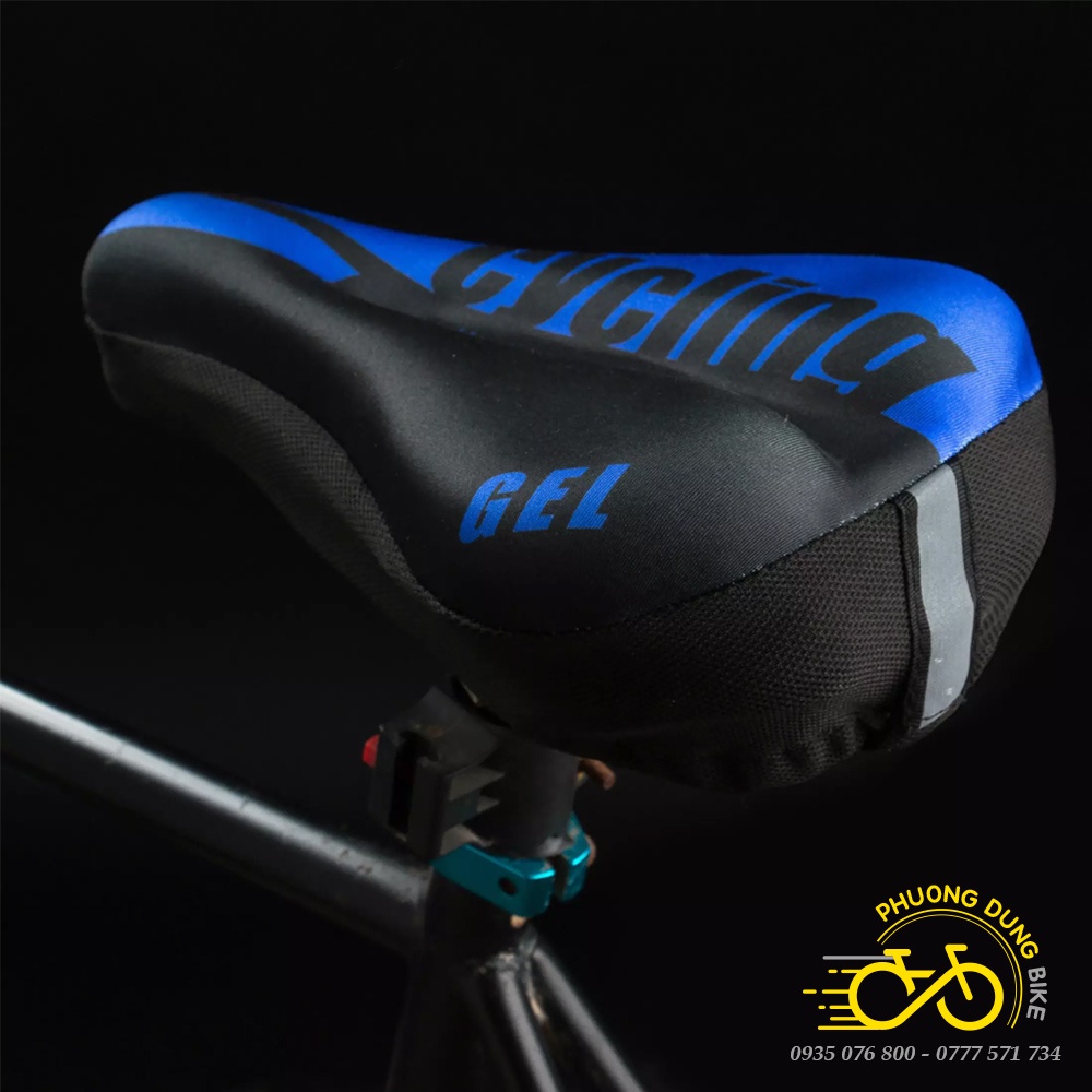 Nệm bọc yên xe đạp Gel Silicon siêu mềm CYCLING - Có tặng trùm bọc mưa