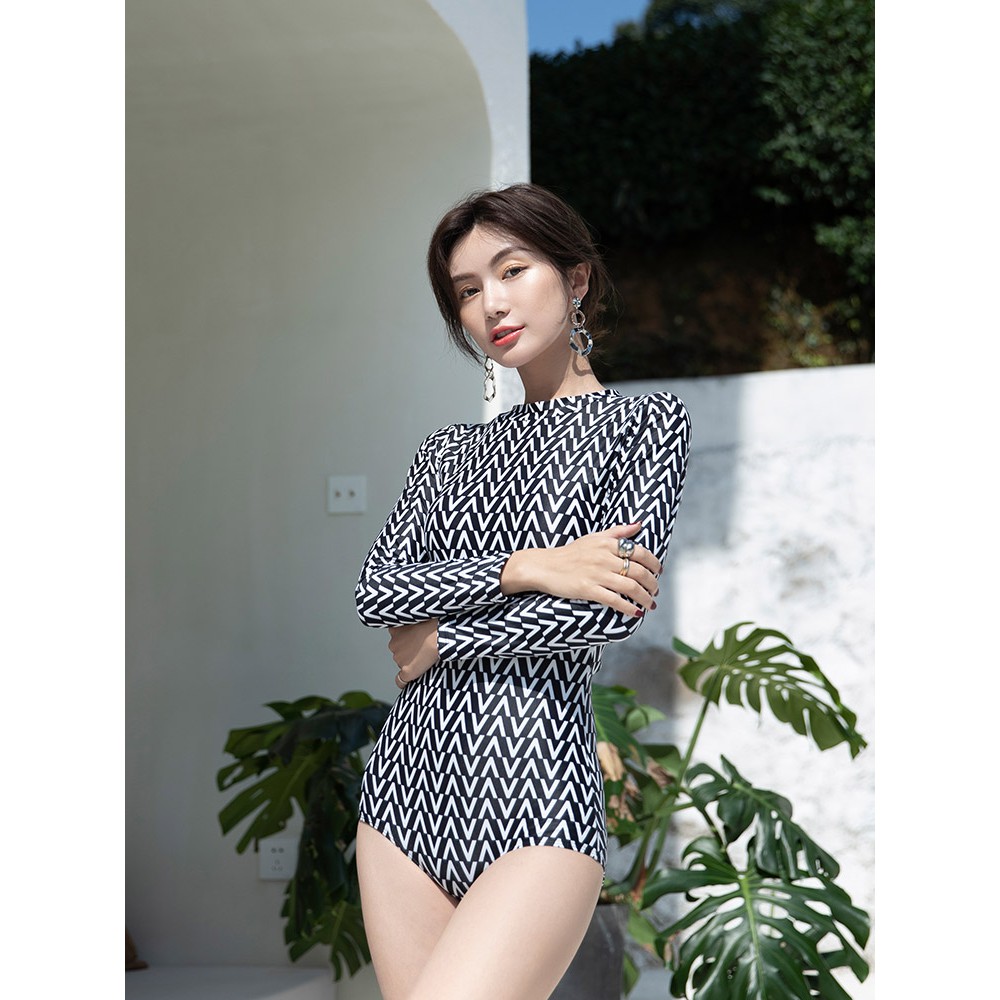 Đồ bơiMua Áo tắm một mảnh chống nắng dài tay bảo thủ mới của Viduo nữ bikini suối nước nóng | BigBuy360 - bigbuy360.vn