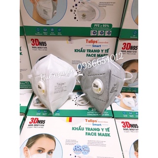 Khẩu trang có van N95 Tulip hộp 20 cái