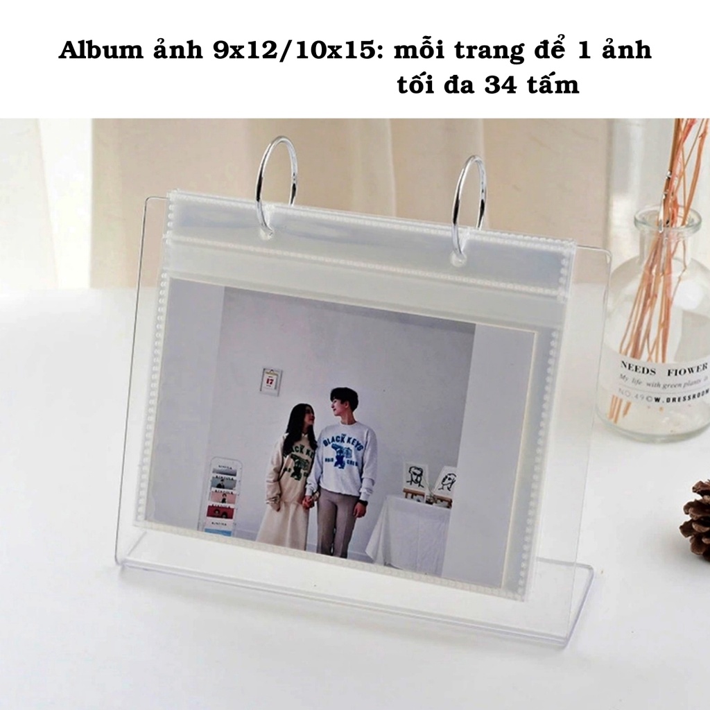 Album đựng ảnh để bàn bằng nhựa acrylic trong suốt sang trọng đựng ảnh 6x9, 8x10, 9x12, 10x15 tại kho album ảnh ANVY