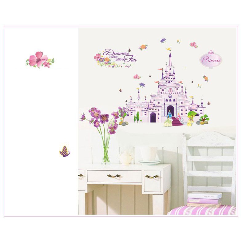 Decal dán tường Lâu đài Disney
