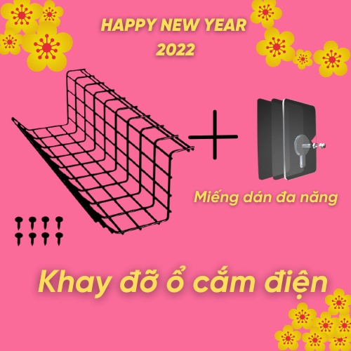 ✁¤Khay đỡ ổ cắm điện, dây điện dưới mặt bàn bằng thép sơn tĩnh giúp quản lý cáp hiệu quả an toàn.