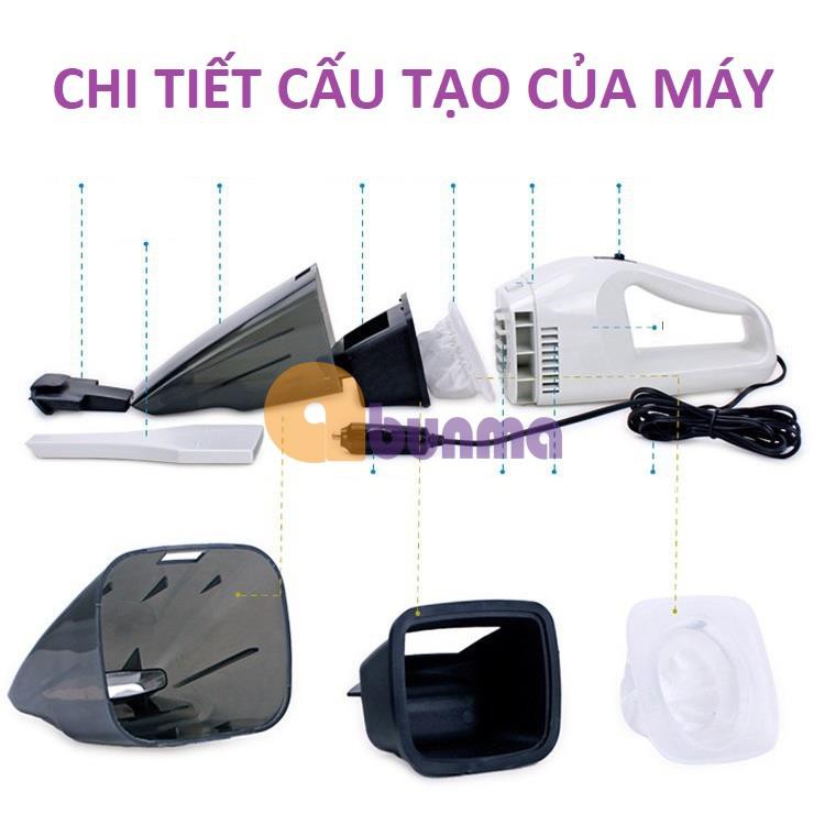 Máy hút bụi xe hơi, máy hút bụi ô tô cầm tay 60W