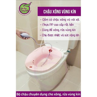 Chậu xông kèm vòi xịt rửa vùng kín cho mẹ sau sinh