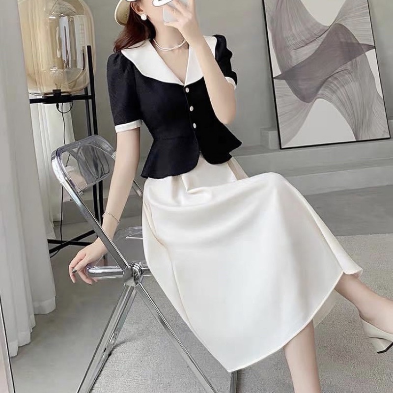 Set áo và chân váy tiểu thư G529 tôn dáng có bán rời áo sơ mi và chân váy - GEM Fashion