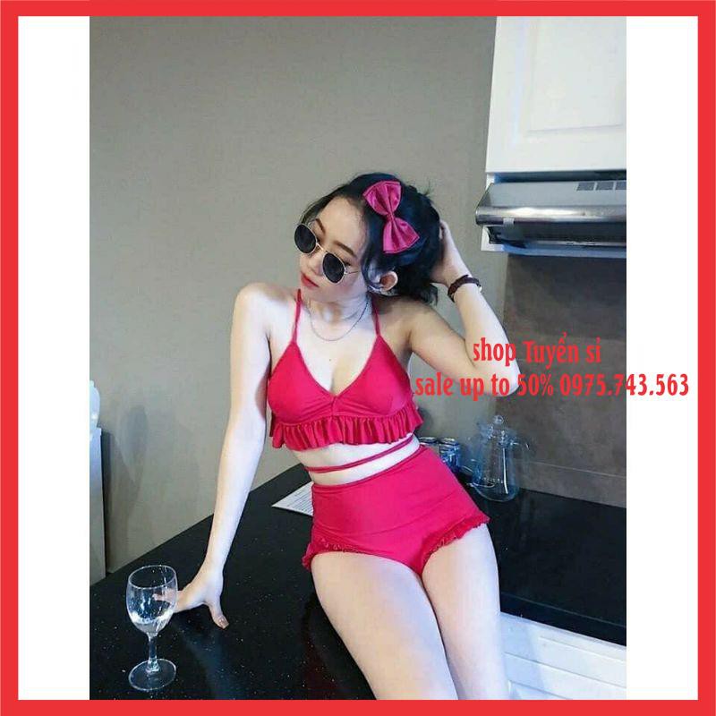 Bộ Đồ Bơi Đi Biển Bánh Bèo Tiểu Thư VINTAGE♥️ Bikini Hai Mảnh HÀNG LUÔN CÓ SẴN TẠI SHOP | BigBuy360 - bigbuy360.vn