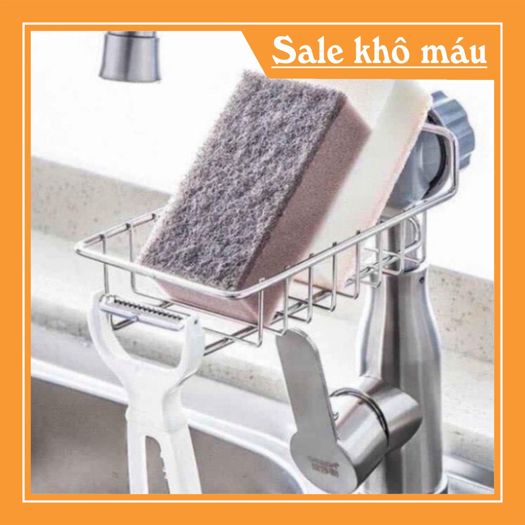 KỆ INOX GẮN VÒI RỬA BÁT CHỈNH NHIỀU TƯ THẾ