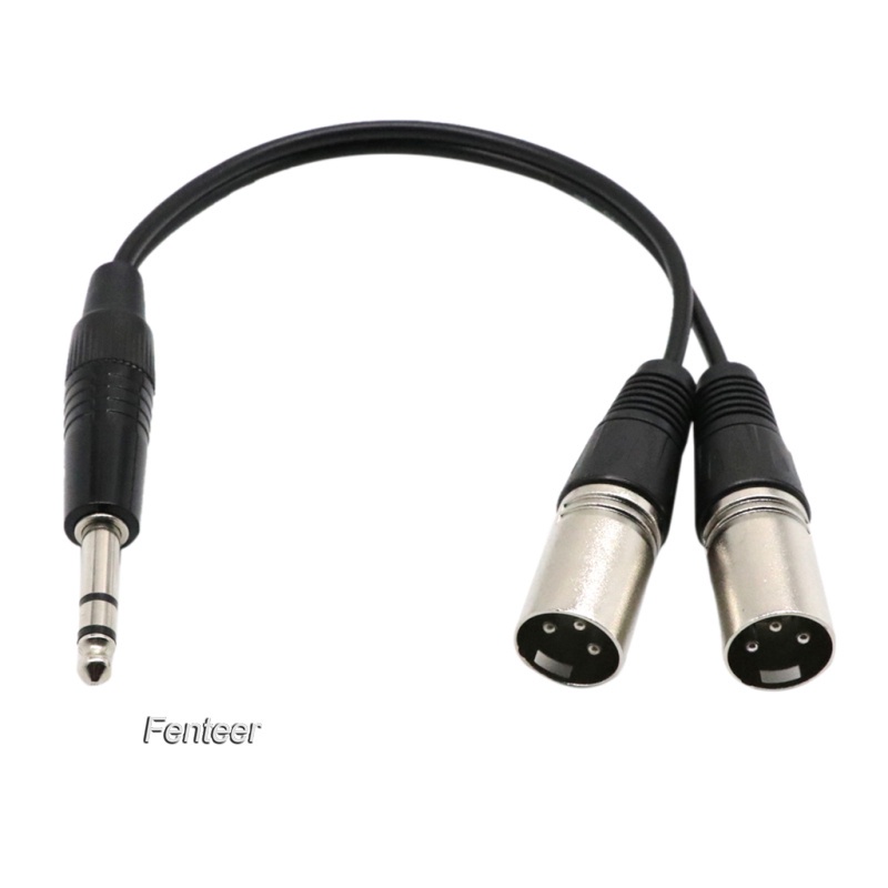 Đầu Chuyển Đổi Từ 1 / 4 6.35mm Mono Trs Sang 3pin Dual Xlr Male