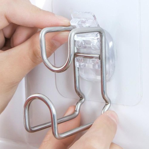 Móc dán inox treo thau, rổ, thớt ,túi xách siêu tiện lợi