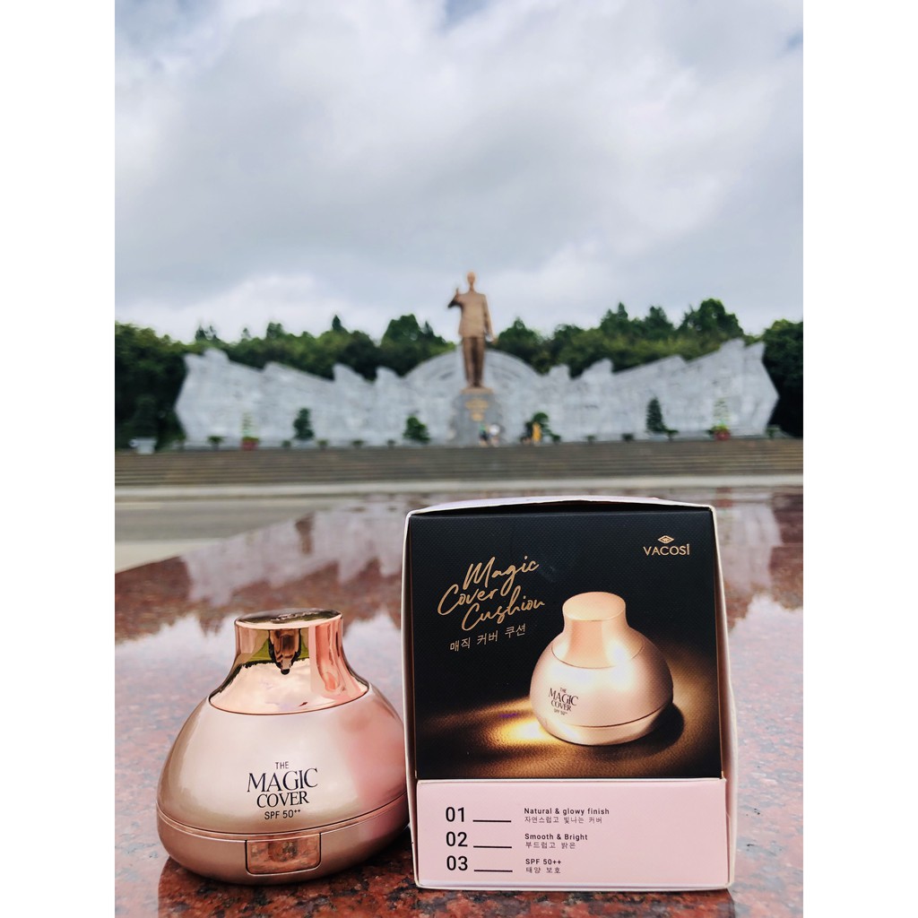 PHẤN NƯỚC TRANG ĐIỂM VACOSI MAGIC COVER CUSHION SPF50++ (KÈM lÕI) | BigBuy360 - bigbuy360.vn