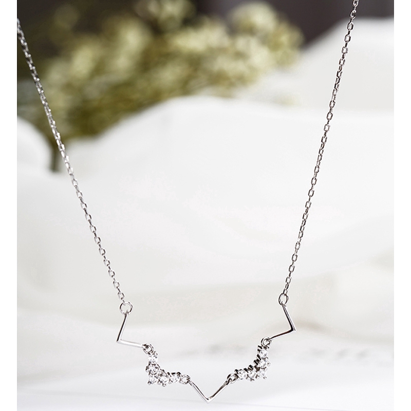 Vòng cổ chocker bạc đính đá pha lê thời trang nữ | BigBuy360 - bigbuy360.vn