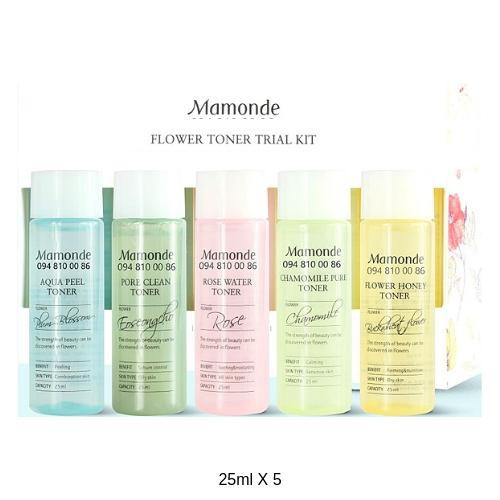 Nước hoa hồng, Toner mamonde flower toner trial kit hàn quốc chính hãng Cosmetic999