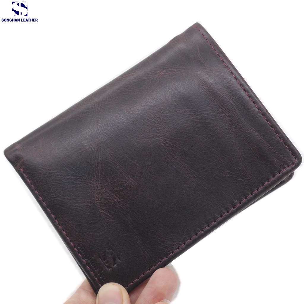 Ví Nam Da Bò Pullup Cao Cấp Dáng Đứng Ngang Songhan Leather WL05 – Thời Trang.Bảo Hành 12 Tháng