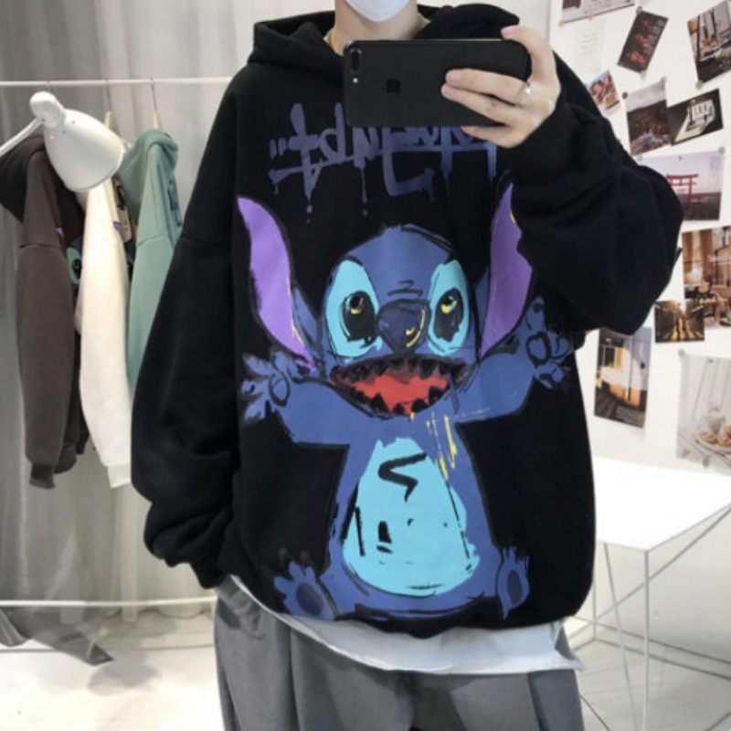 Áo hoodie nam nữ unisex nỉ ngoại cao cấp da cá form rộng có mũ ulzzang hàn quốc cặp đôi local brand cute zip STITCH